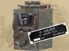 label plaque plaquette ANTENNA C-98  .  RADIO US ww2 jeep willys