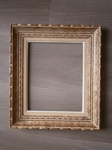 Cadre bois sculpté - sculpté, gris