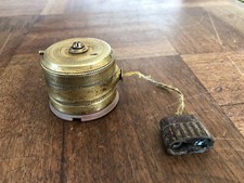 RARE !!!! ANCIEN MATÉRIEL ÉLECTRIQUE, RALLONGE AVEC SYSTÈME ENROULEUR EN LAITON