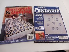 lot 2 REVUE PATCHWORK & QUILTING COUTURE TISSUS GABARIT PATRON RIDEAU UK anglais