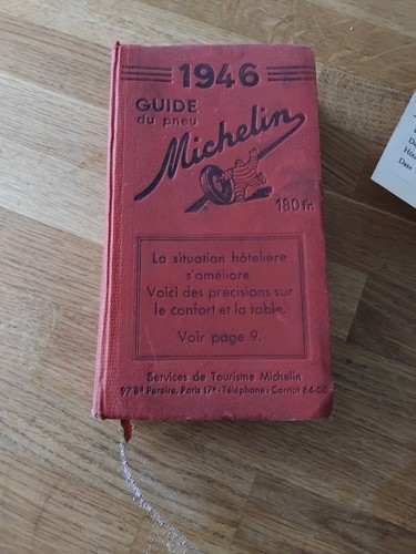 Guide rouge michelin - rouge, 1946