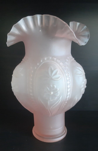 Vase verre opalescent rose - en,