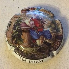 Capsule de champagne RIGOT J. M. (5a. avec un point de chaque côté du n°de tel.)