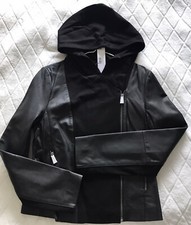 Veste crop blouson bi matière