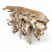 Meuble D'Entrée En Bois Massif En Teck Avec Table En Racine