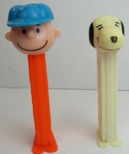 Lot of 2 Peanuts Pez Dispensers Snoopy (Yugoslavia) Charlie Brown (Slovenia)