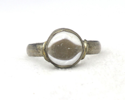 Bague ronde vintage cristal - bague,