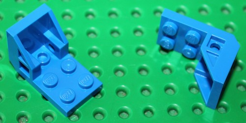 Lego blue bracket 3x2 - blue, ref