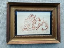 Ancien dessin sanguine décor