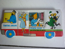 TINTIN   /  BOITE DE CRAYONS PENCIL CASE  ROZENCO     + GOMME  + TAILLE CRAYON