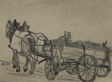Dessin Au Crayon Charrette À