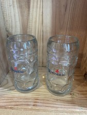 Lot de 2 Chopes à Bière en verre Karlsbrau