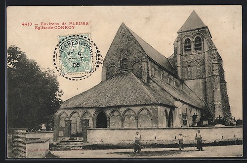 Cpa corroy église - corroy,,
