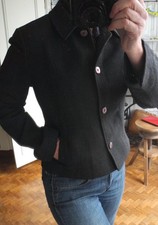 Mignonne veste CYRILLUS grise 38 boutons carrés