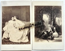 2 CDV photo albumen GOUPIL reproduction peinture  N° 355 et 644 X916