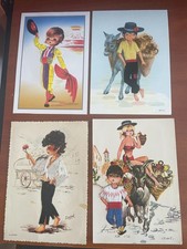 LOT CARTES POSTALES BRODEES