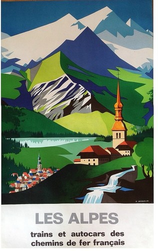 Affiche poster alpes - affiche,