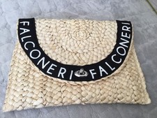 Très Beau Sac Pochette paille Falconeri Parfait État 