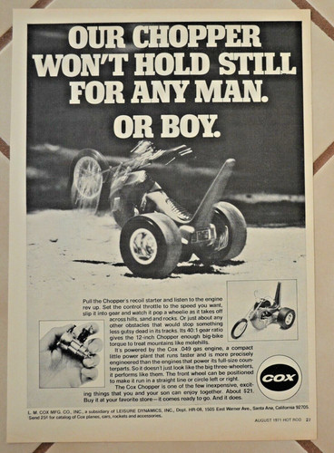 1971 cox gas powered 049 - powered, .049