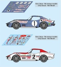 Autocollants Corvette C3 Le Mans 1971 1:32 1:43 1:24 1:18 Chevrolet calcas