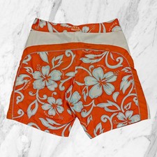 SUNDEK Short De Bain Homme Orange Fleurs Florales Taille 33 / Entre 46 Et 48 ITA