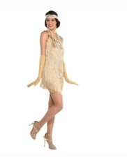 Flapper Womens  Gold Halloween