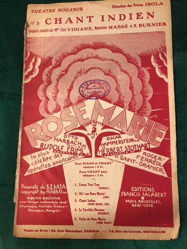 Partition operette rose - partition,