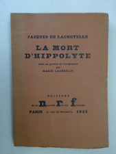 LACRETELLE (Jacques de). La