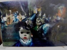 CALOGERO Jean (1922-2001)"Enfant du cirque à la fleur blanche " H/S/Toile 1949-2