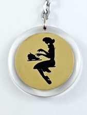 PORTE-CLES - CARBONES RUBANS KORÈS - Joli Modèle 1960s Secrétaire VINTAGE