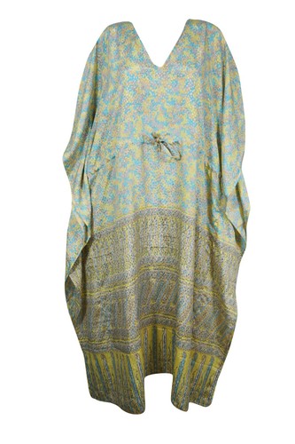 Sky blue lemon paisley silk - lemon,