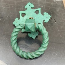 Ancien heurtoir de porte Marteau Anneau Torsadé Et Cœur Fer  forgé XIX Eme