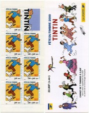 Carnet 7 timbres TINTIN et