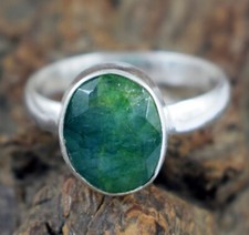 Vert Émeraude 6.60 CT Naturel Ovale Gemme Certifié Homme Dernier Modèle Bague