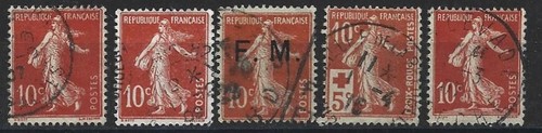 France lot 5 timbres - france,
