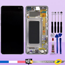 Ecran Pour SAMSUNG Galaxy S10+ S10 Plus G975 Châssis Vitre Tactile - Noir