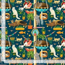 Feline drive fabric - feline,