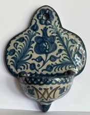 Benitier faience bleutee - benitier,