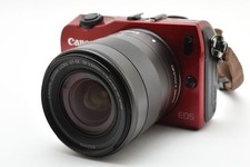 Canon EOS M Rouge Appareil Photo Numérique W/ EF-M 18-55mm Lentille,Sac,Flash [