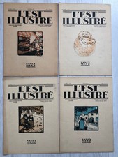 4x Revues L'EST ILLUSTRE (Année 1923) Cov. PAUL DOLL + 4 Planches PAUL COLIN
