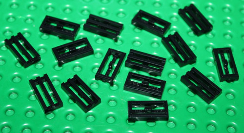 Lego black tile 1x2 - 15, x