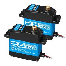 Servo de direction RC 25KG 7.4V couple élevé en acier inoxydable, étanche 180...