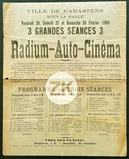 RADIUM AUTO CINEMA Cinématographe Forain Pathé Gaumont Feuillade Zecca 1909