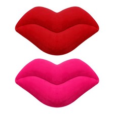  2 Pcs Coussins De Canapé À Lèvres Peluche Oreiller Oreillers Lancement Lit