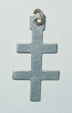 PENDENTIF BRELOQUE LIBERATION 1944 CROIX DE LORRAINE