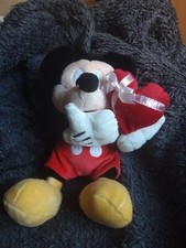 Peluche Doudou Mickey Avec Cadeau Coeur Nicotoy  Simba Dickie  20cm Assis