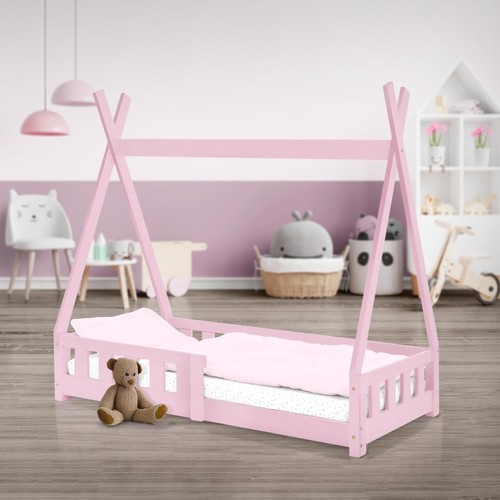 Lit tipi enfants rose - rose, en