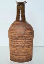 Vase bouteille en grès croix occitane signature en dessous ( La Borne Puisaye ).