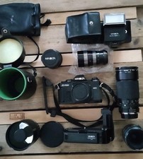 Appareil Photo Minolta X700 + Moteur + 5 Objectifs + Sac + 3 Pelicules + Flash