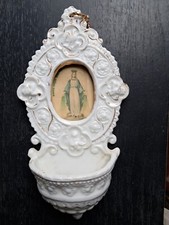 ancien Bénitier en Porcelaine